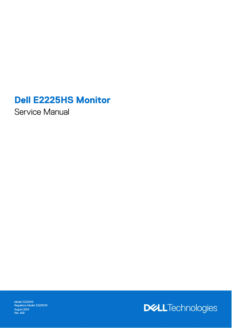 Page 1 de la notice Manuel utilisateur Dell E2225HS