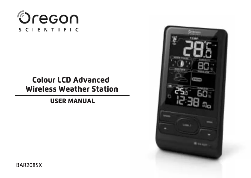 Page 1 de la notice Manuel utilisateur Oregon Scientific BAR208SX