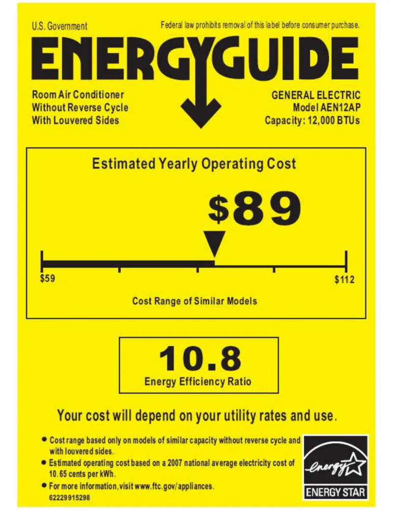 Image de la première page du manuel de l'appareil AEN12AP