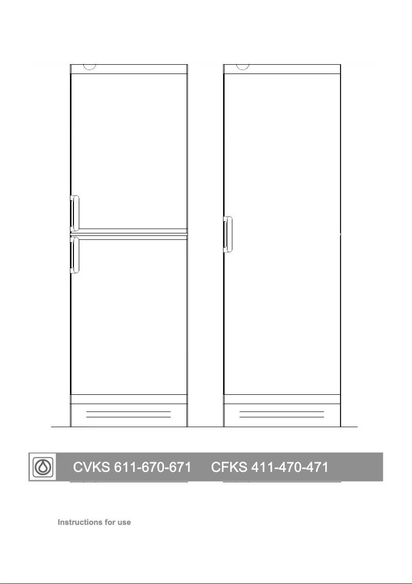Page 1 de la notice Manuel utilisateur Vestfrost CVKS 671