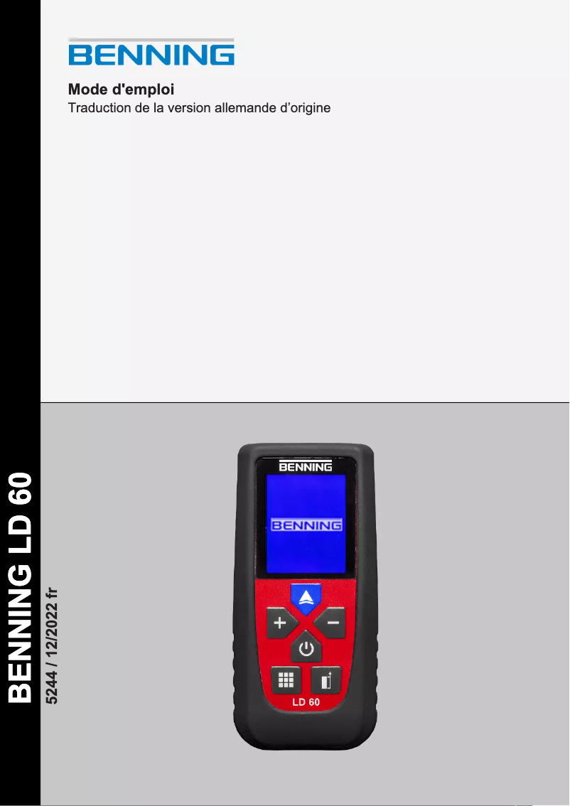 Image de la première page du manuel de l'appareil LD 60