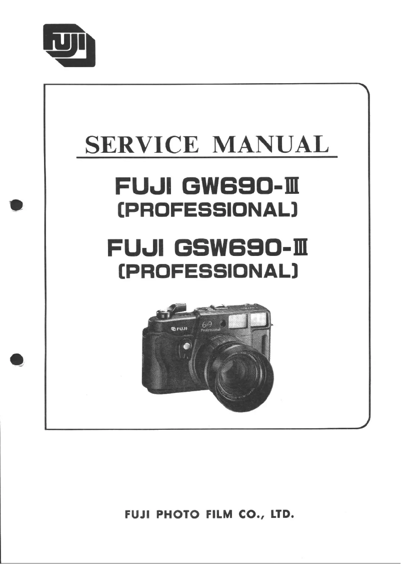 Page 1 de la notice Manuel utilisateur Fuji Professional GW690III