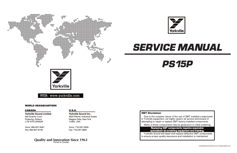 Page 1 of the manual User Manual Yorkville ParaSource PS15P