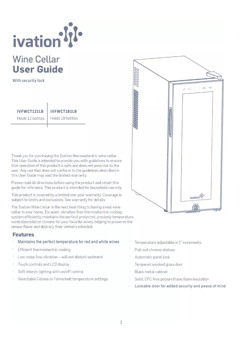 Image de la première page du manuel de l'appareil IVFWCT121LB