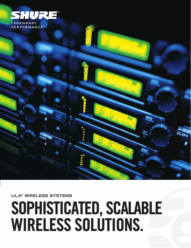 Página 1 del manual Folleto Shure ULX Wireless System