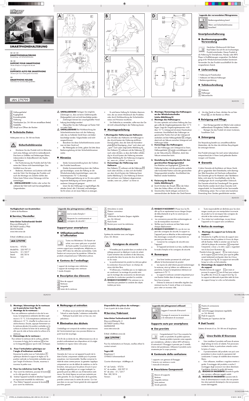Page 1 de la notice Manuel utilisateur Ultimate Speed IAN 279799