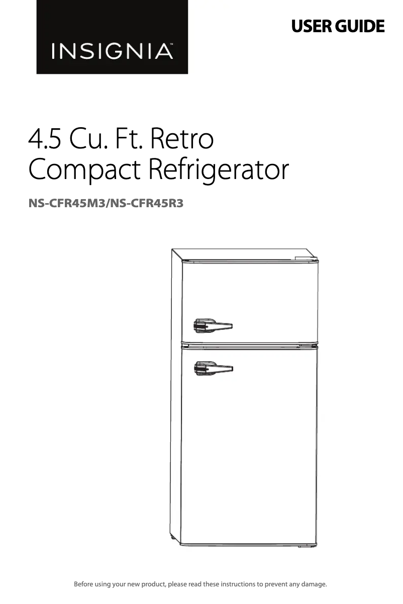 Page 1 de la notice Manuel utilisateur Insignia NS-CFR45M3