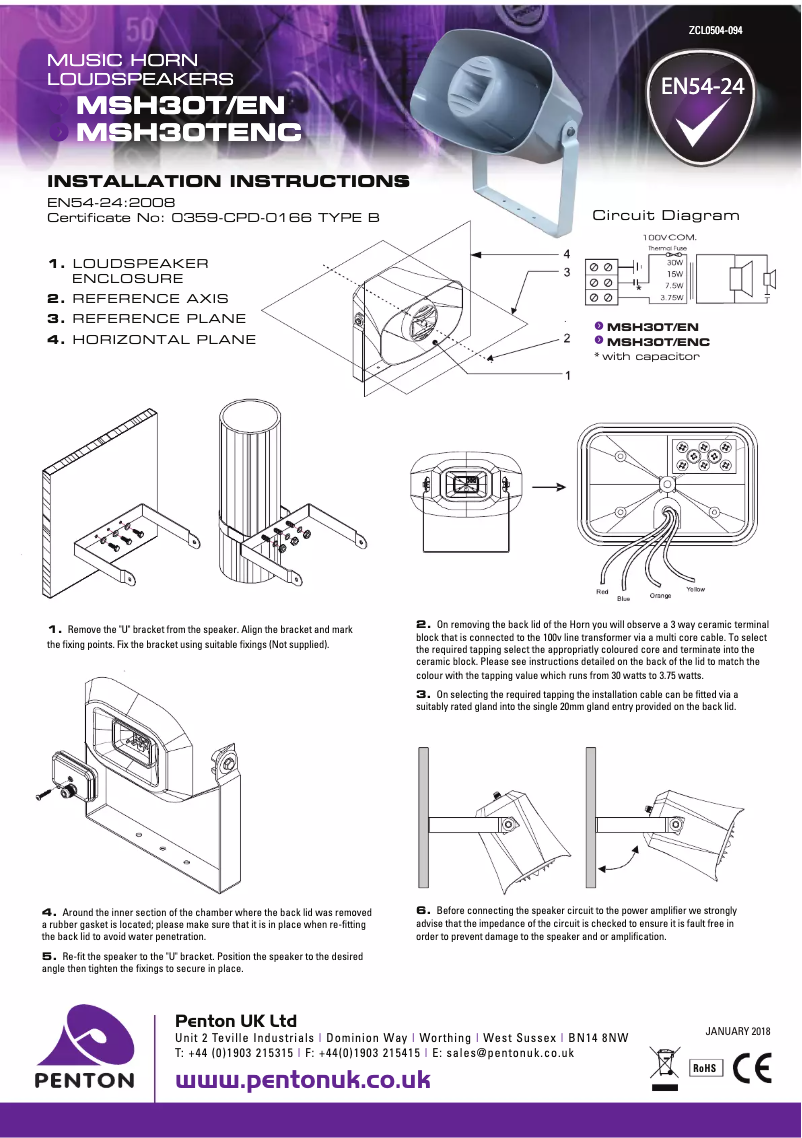 Image de la première page du manuel de l'appareil MSH30T/ENC