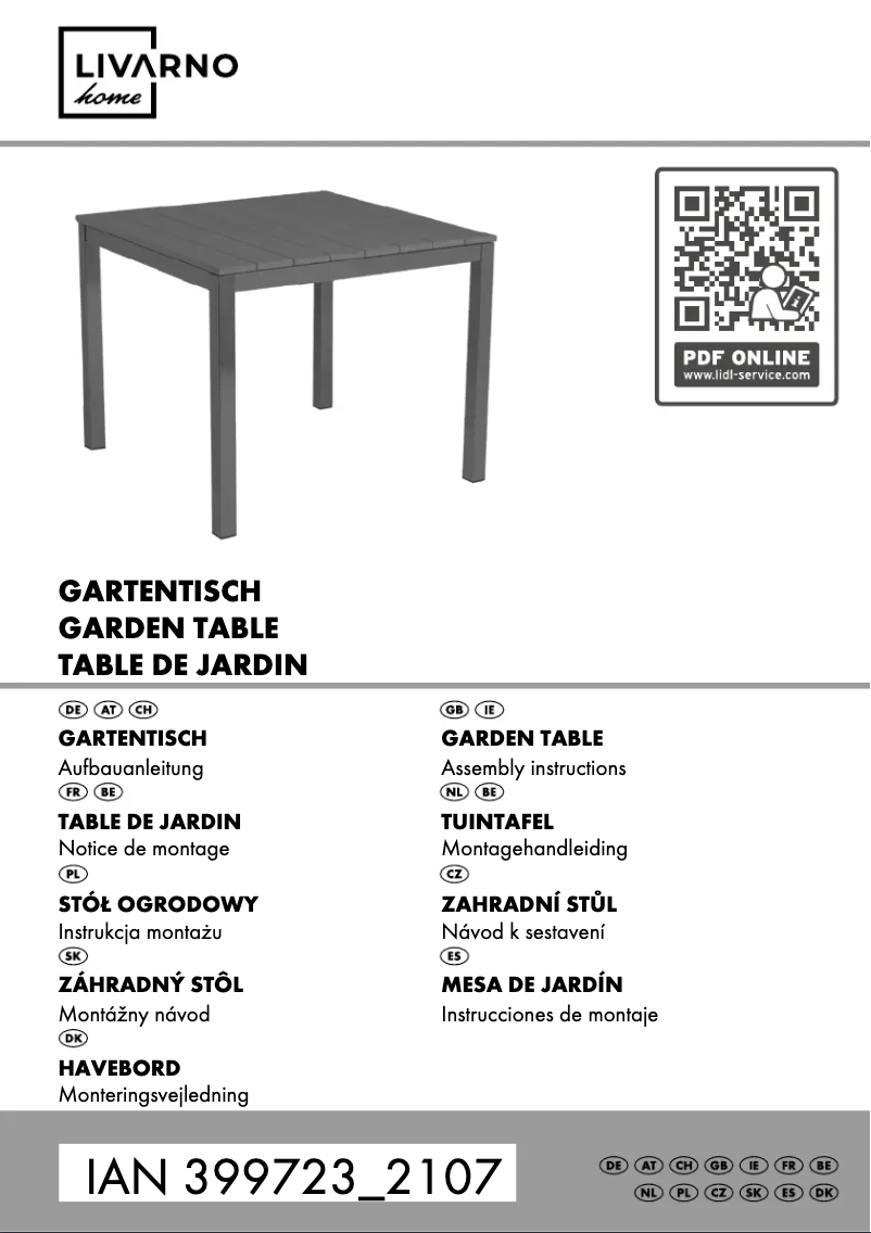 Page 1 de la notice Manuel utilisateur Livarno Lux IAN 385783