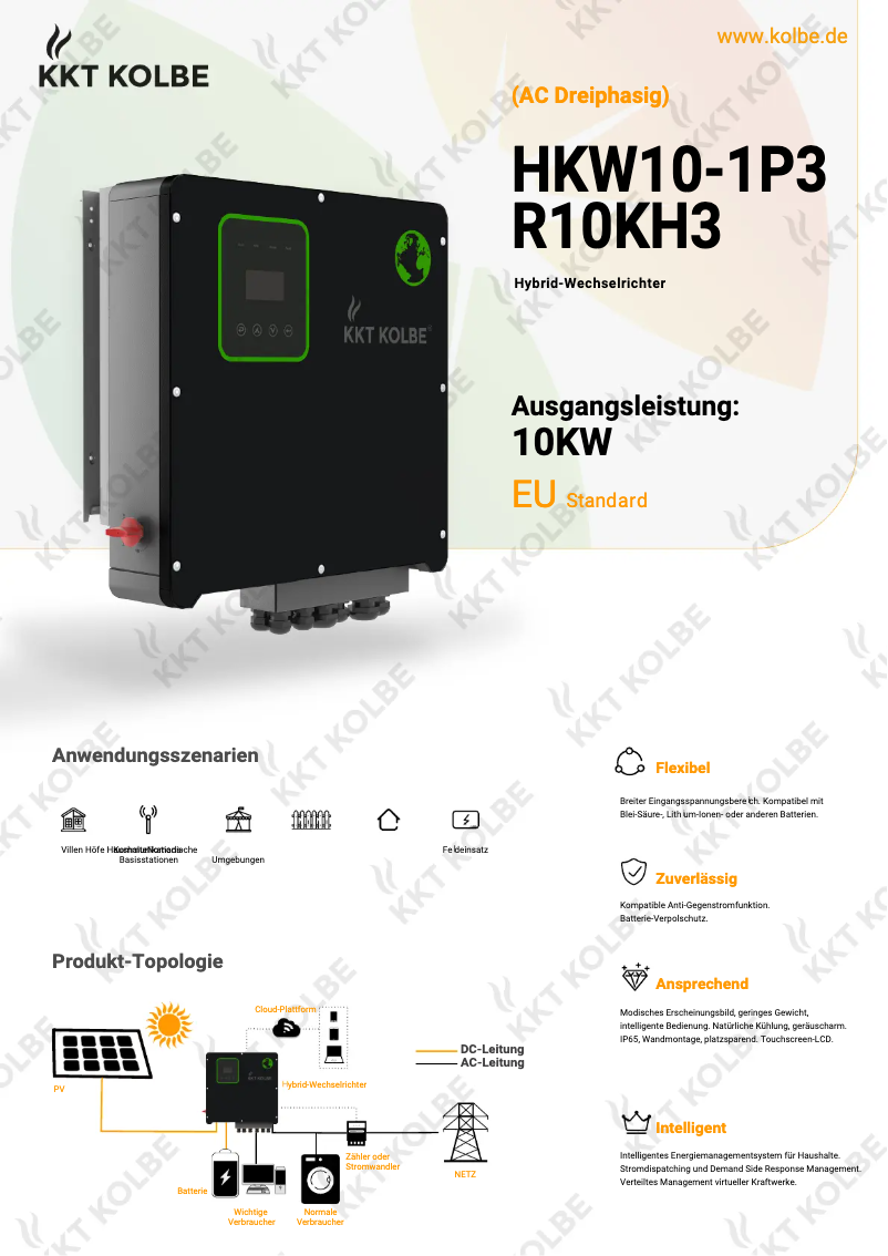 Page 1 de la notice Fiche technique KKT Kolbe POWERSET35