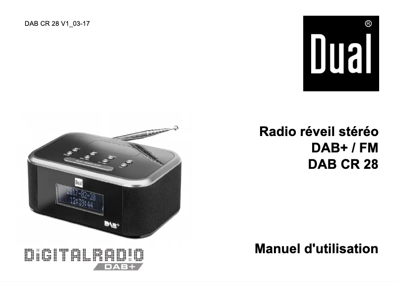 Image de la première page du manuel de l'appareil DAB CR 28