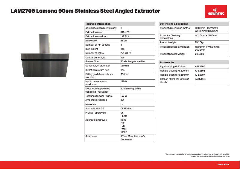 Image de la première page du manuel de l'appareil LAM2705