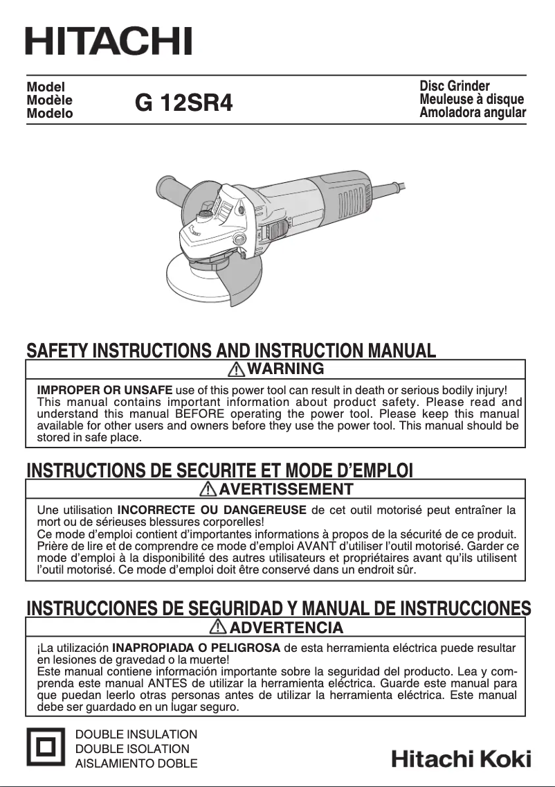 Image de la première page du manuel de l'appareil G 12SR4
