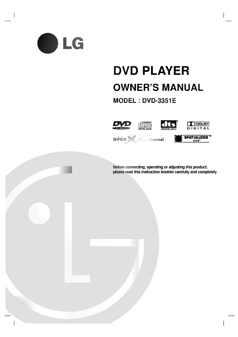 Page 1 of the manual User Manual LG ADVD3351ED