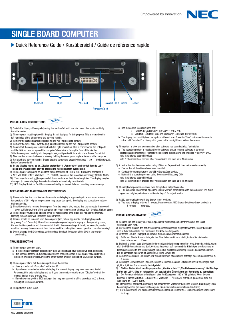 Image de la première page du manuel de l'appareil 100012725