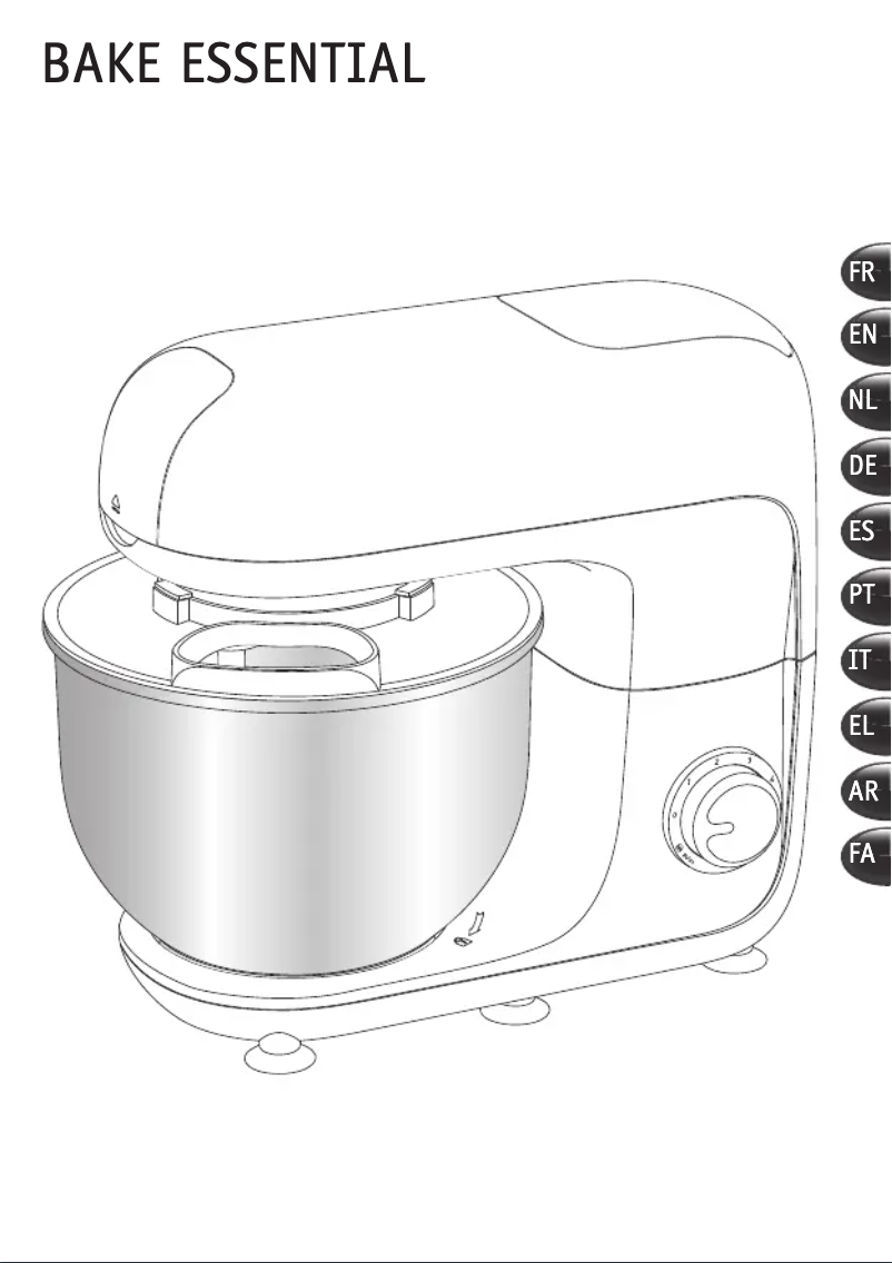 Page 1 de la notice Manuel utilisateur Moulinex Bake Essential