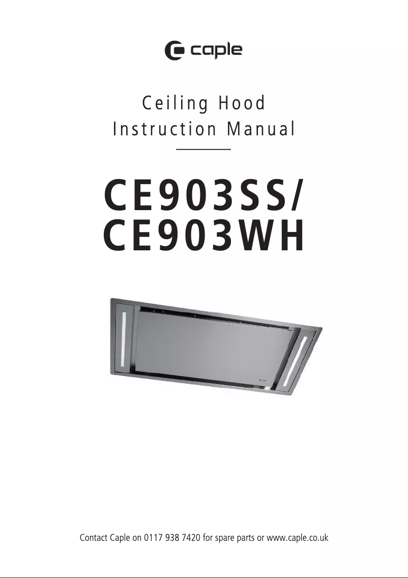 Image de la première page du manuel de l'appareil CE903WH