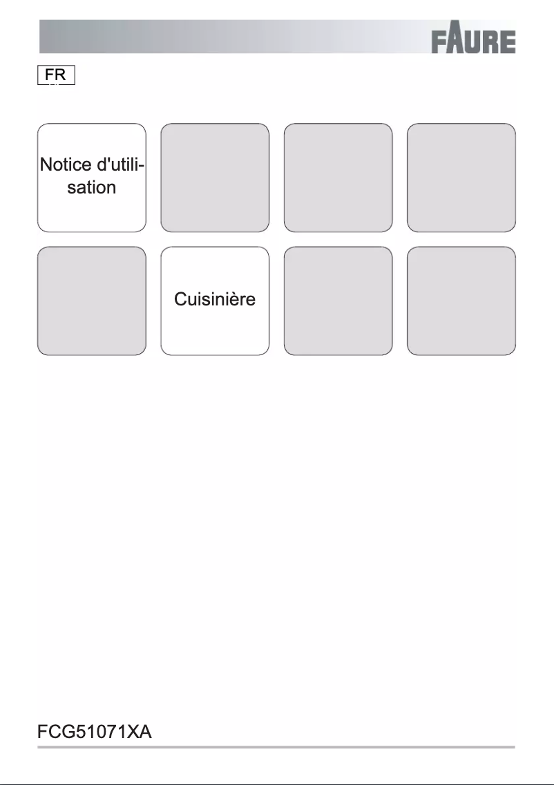 Page n°1 - Manuel utilisateur Faure FCG51071XA