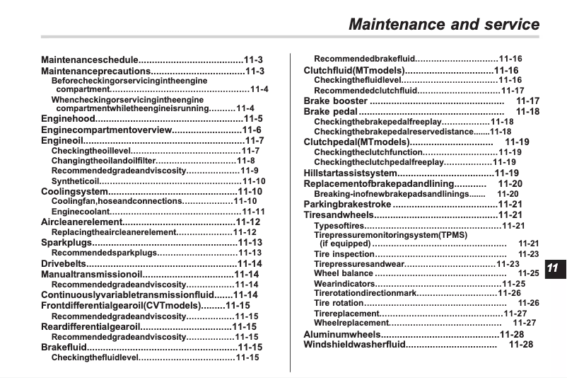 Página 1 del manual Manual de uso y mantenimiento Subaru Impreza (2013)