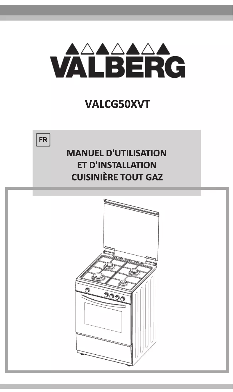 Image de la première page du manuel de l'appareil VALCG50XVT