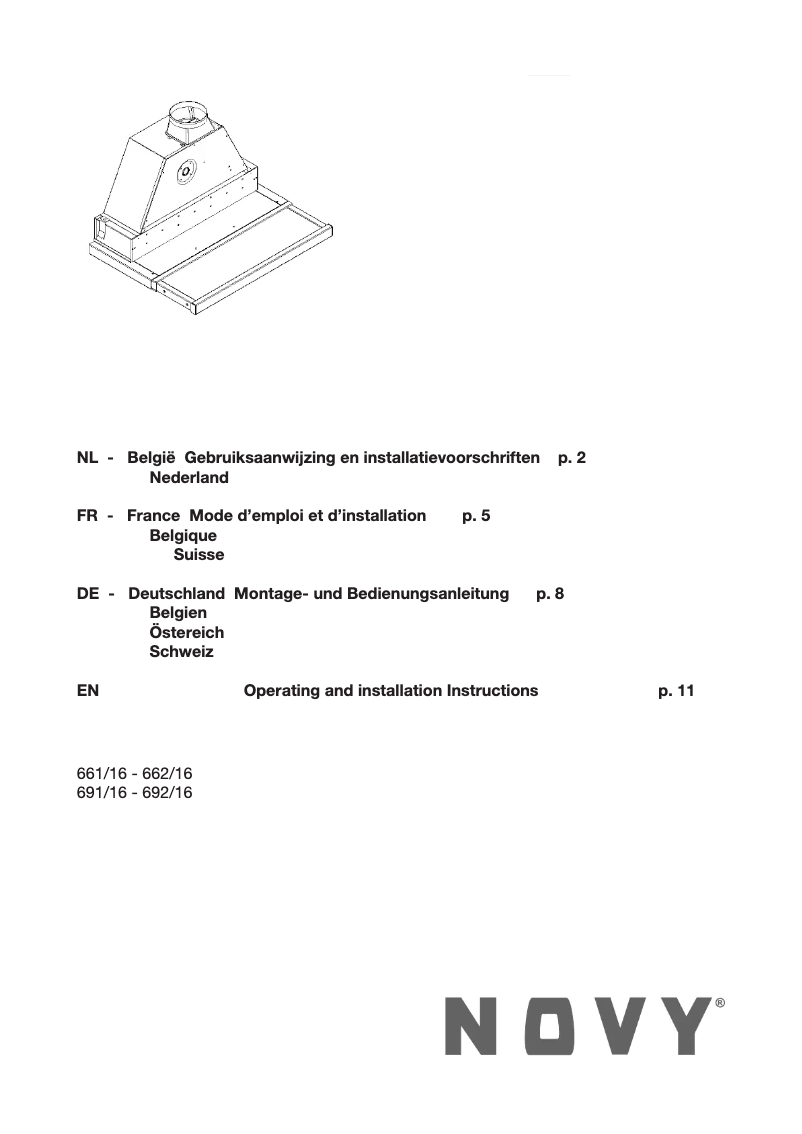 Page n°1 - Manuel utilisateur Novy Telescopic Glass 691