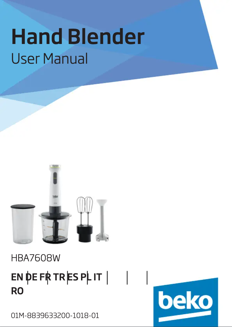 Image de la première page du manuel de l'appareil HBA7608W