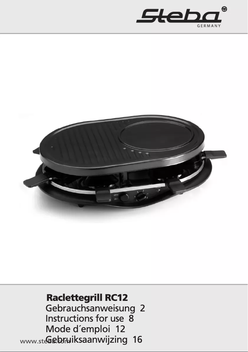 Page n°1 - Manuel utilisateur Steba RC 12