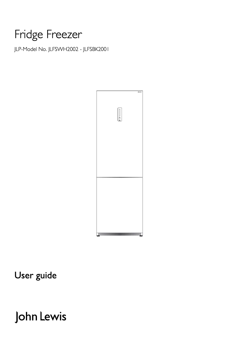 Image de la première page du manuel de l'appareil JLFSWH2001