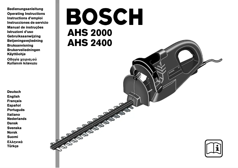 Page 1 de la notice Manuel utilisateur Bosch AHS 2400
