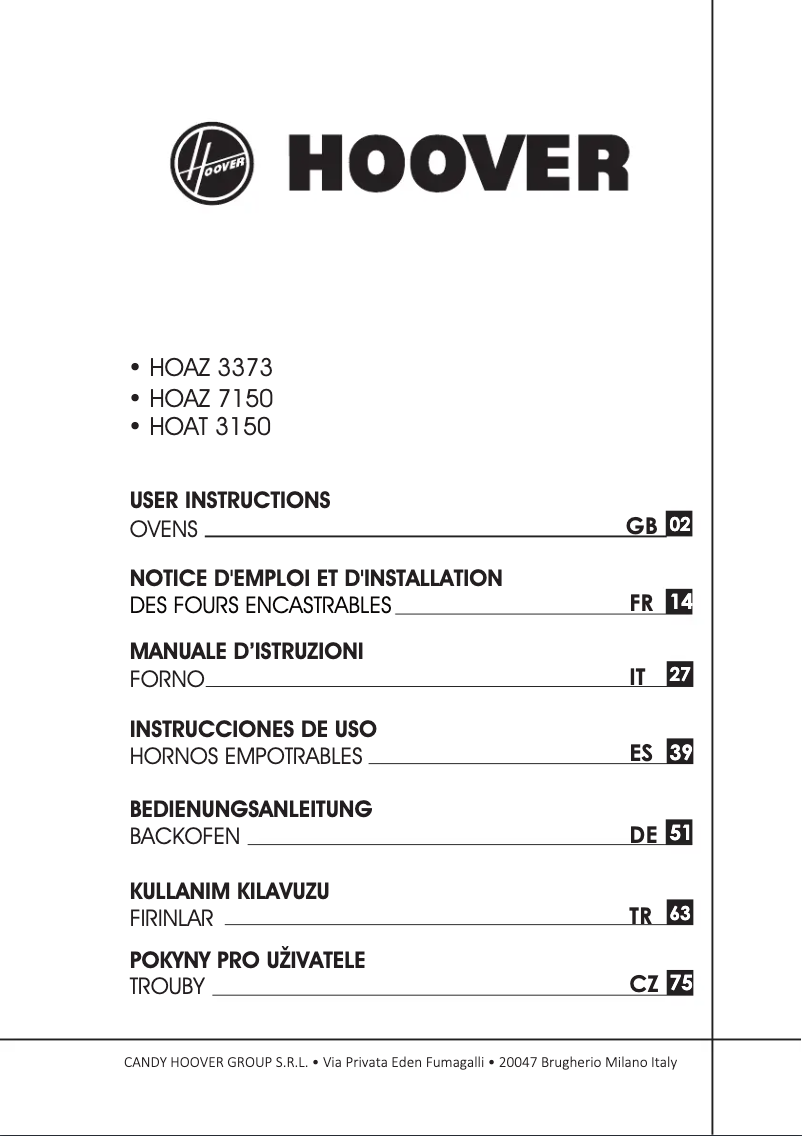 Página 1 del manual Manual de usuario Hoover Essence HOAT 3150 WI