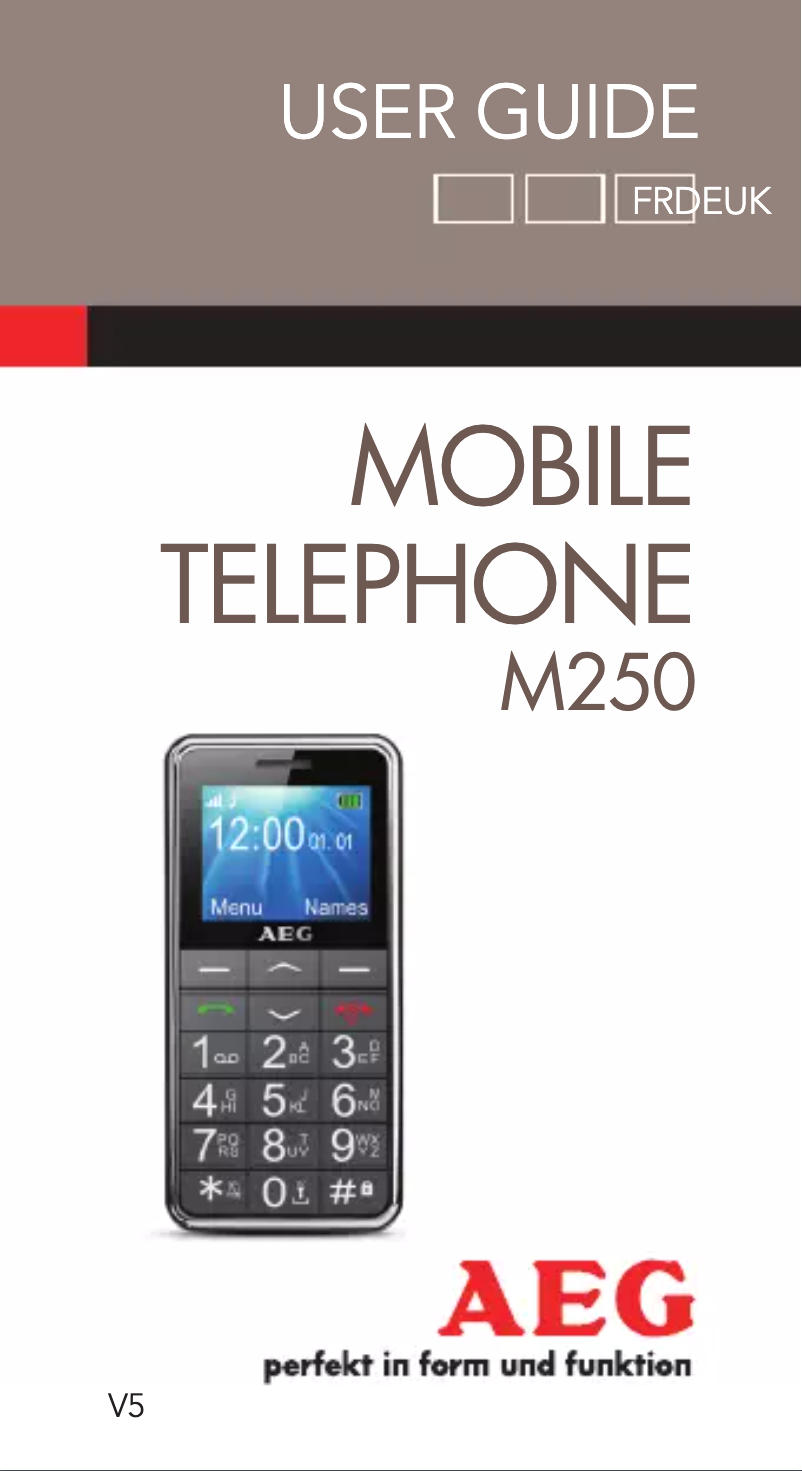 Page 1 de la notice Manuel utilisateur AEG SM250