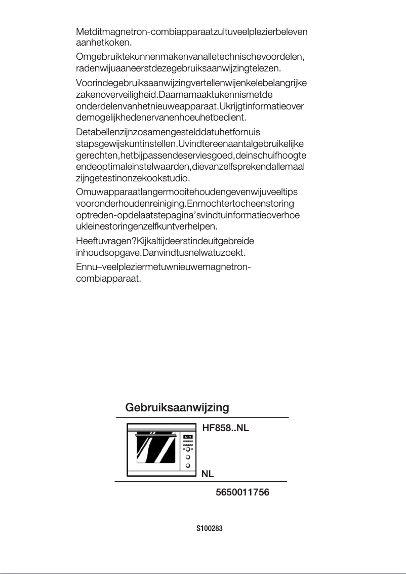 Page 1 de la notice Manuel utilisateur Siemens HF75021