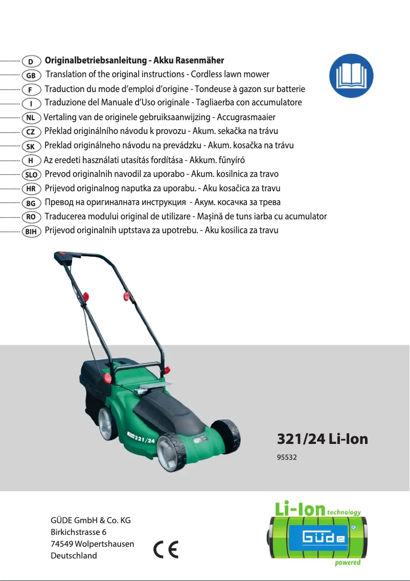 Image de la première page du manuel de l'appareil 321/24 Li-Ion