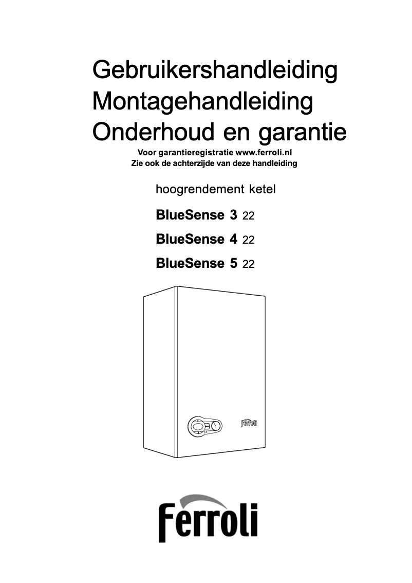 Page 1 de la notice Manuel utilisateur Ferroli BlueSense 5