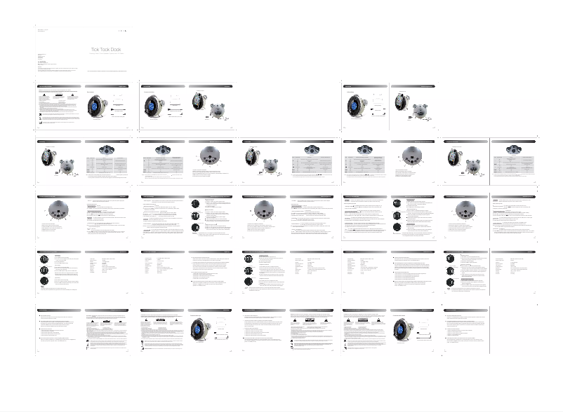 Page 1 de la notice Manuel utilisateur Edifier Tick Tock Dock