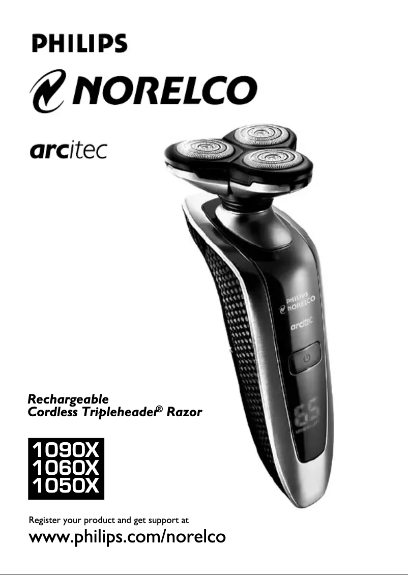 Page 1 de la notice Manuel utilisateur Philips Norelco Arcitec 1050X