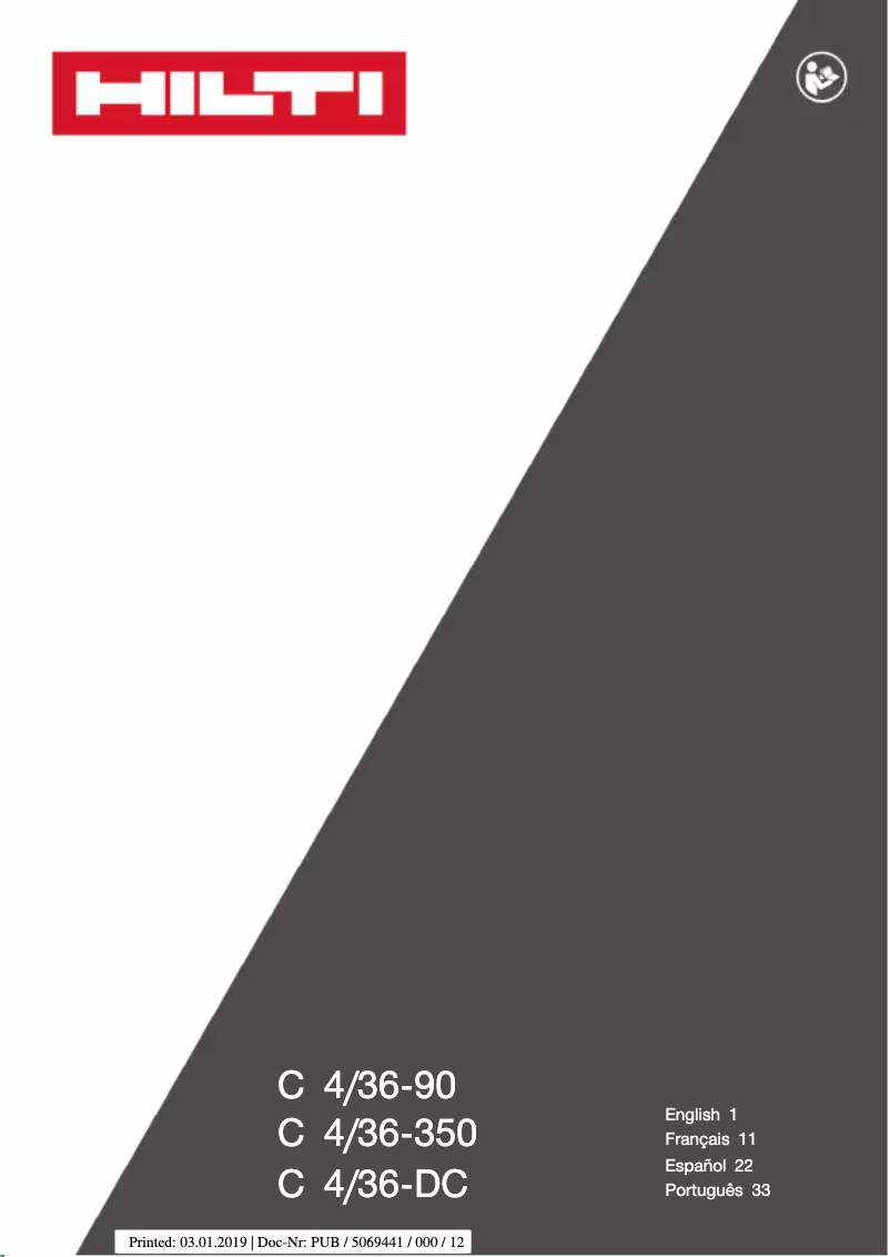 Page n°1 - Manuel utilisateur Hilti C4/36-90