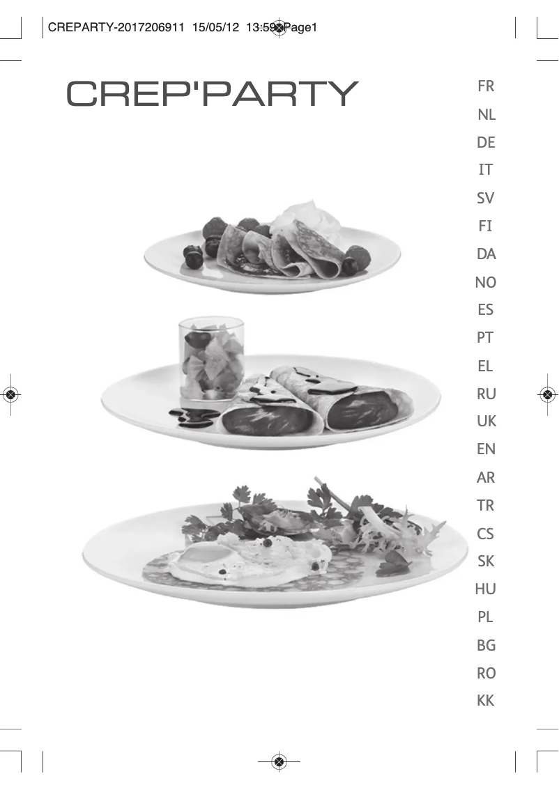 Page 1 de la notice Manuel utilisateur Tefal PY604413