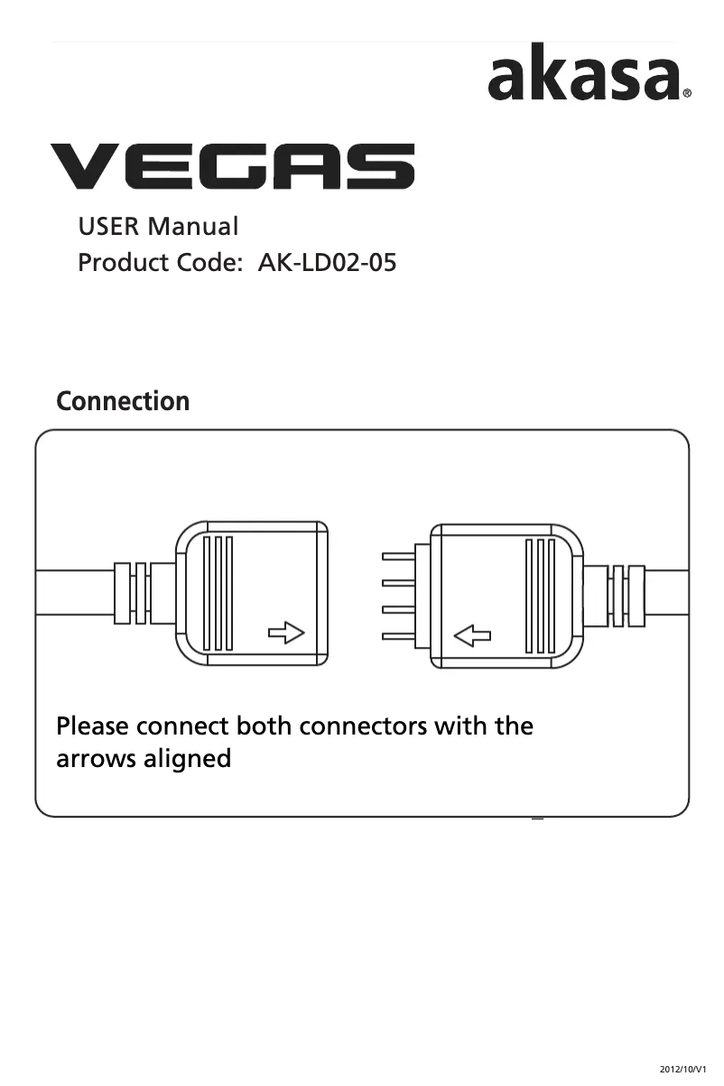 Page 1 de la notice Manuel utilisateur Akasa AK-LD02-05