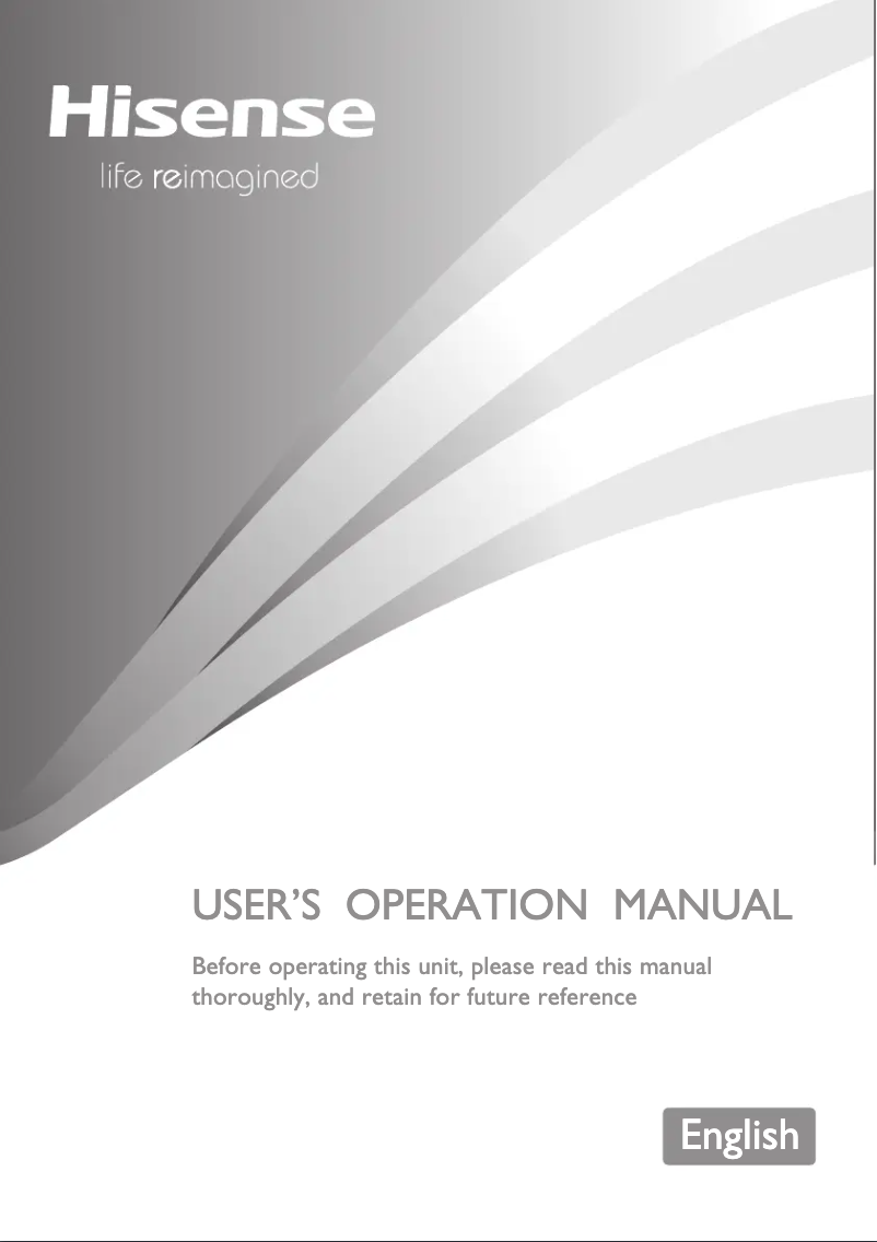 Page 1 de la notice Manuel utilisateur Hisense DHGA80