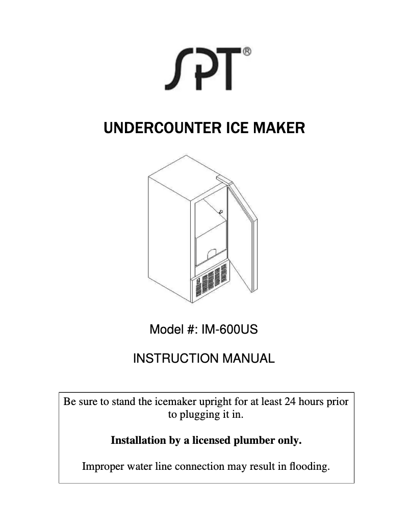 Page n°1 - Manuel utilisateur SPT IM-60YUS