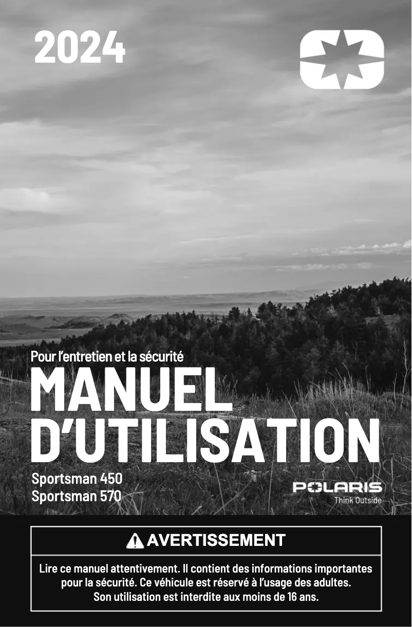 Image de la première page du manuel de l'appareil Sportsman 570 Hunt Edition (2024)