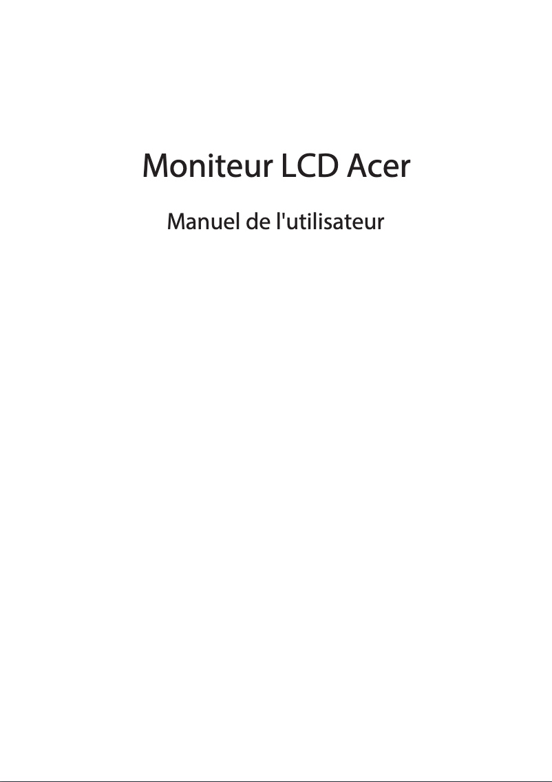 Page n°1 - Manuel utilisateur Acer EB192QA