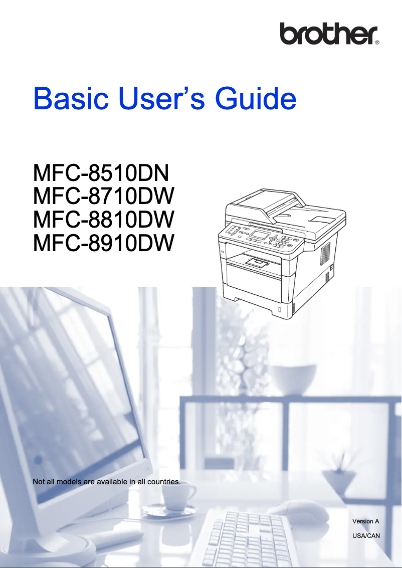Image de la première page du manuel de l'appareil MFC-8810DW