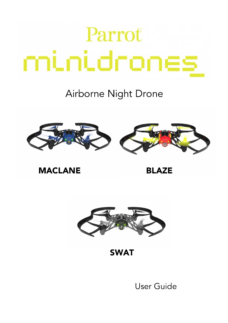 Page n°1 - Manuel utilisateur Parrot Airborne Night Drone Blaze