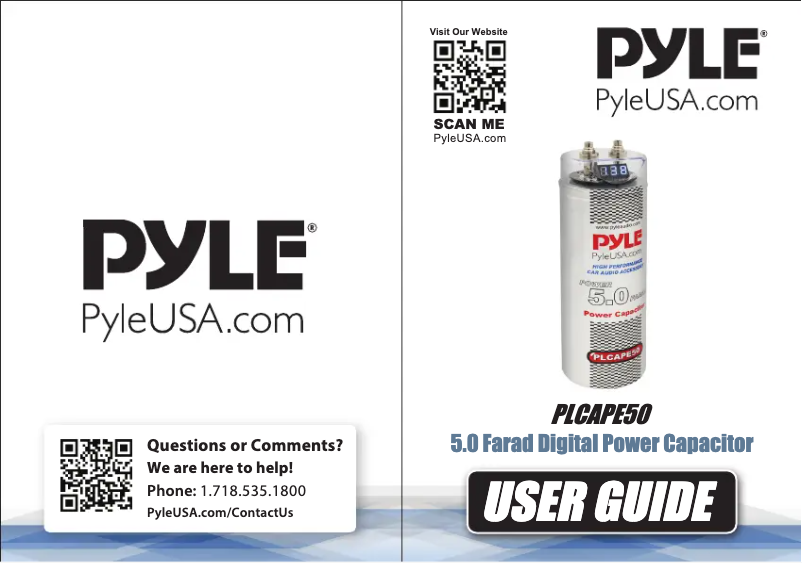 Page 1 de la notice Manuel utilisateur Pyle PLCAPE50