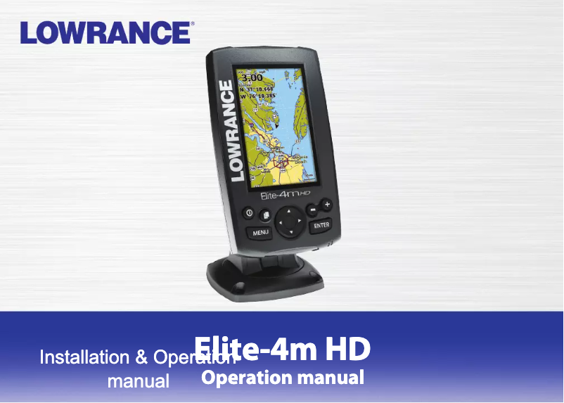 Page 1 de la notice Manuel utilisateur Lowrance Elite 4M HD