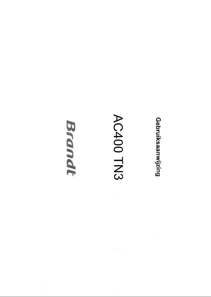 Page n°1 - Manuel utilisateur Brandt AC400TN3