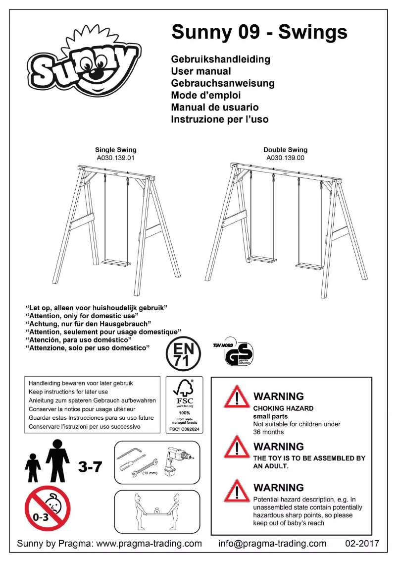 Página 1 del manual Manual de usuario Sunny A030.139.00