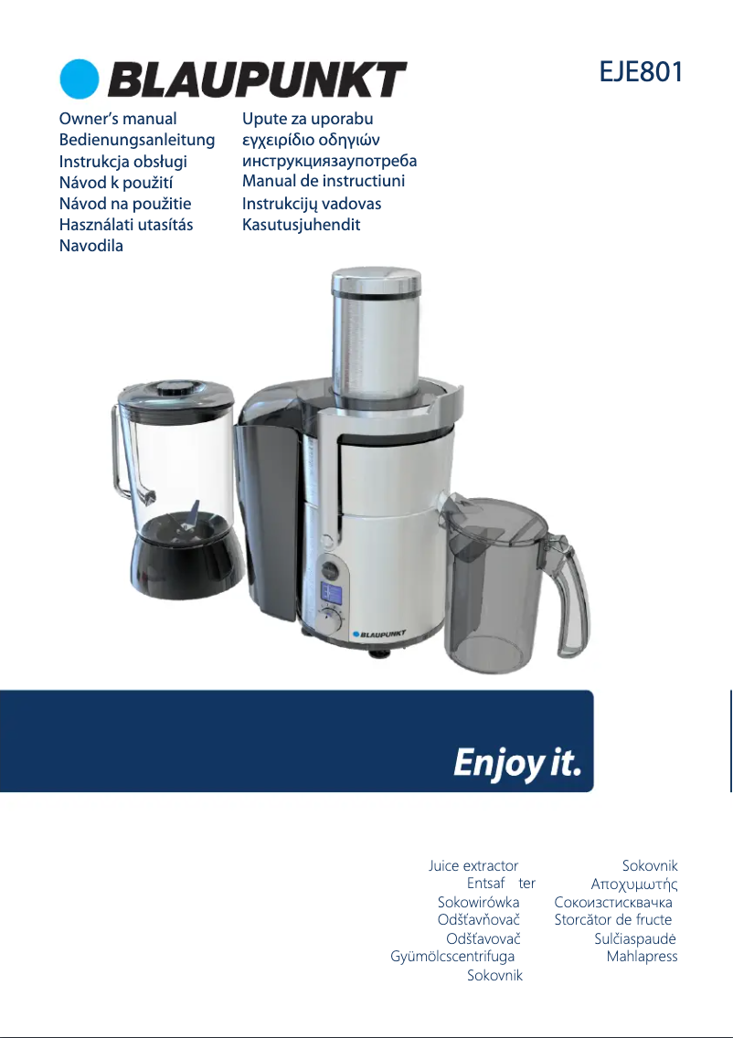 Page 1 de la notice Manuel utilisateur Blaupunkt EJE801